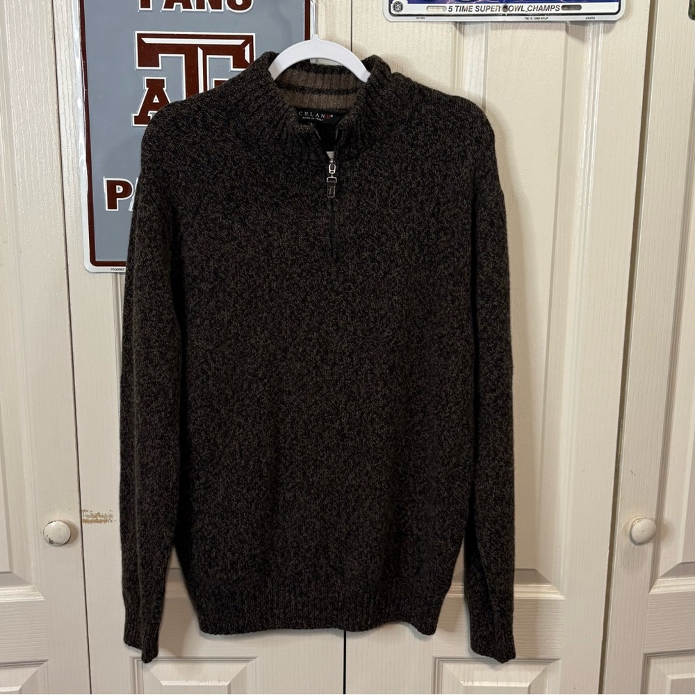 Iceland Men’s 1/4 Zip Wool Sweater